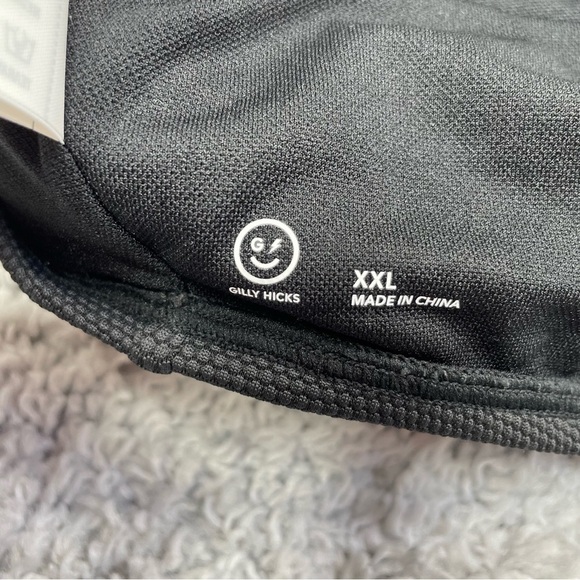 Gilly Hicks Top Womens XXL Black Textured Classic Basic Suit Pool Lake Camp - Picture 4 of 4